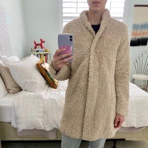 Kenneth Cole trendy faux fur coat